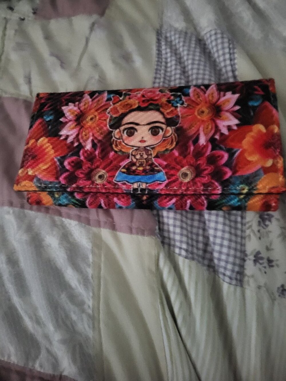 Frida Kahlo Mexican Tri-Fold Wallet (new without tags)